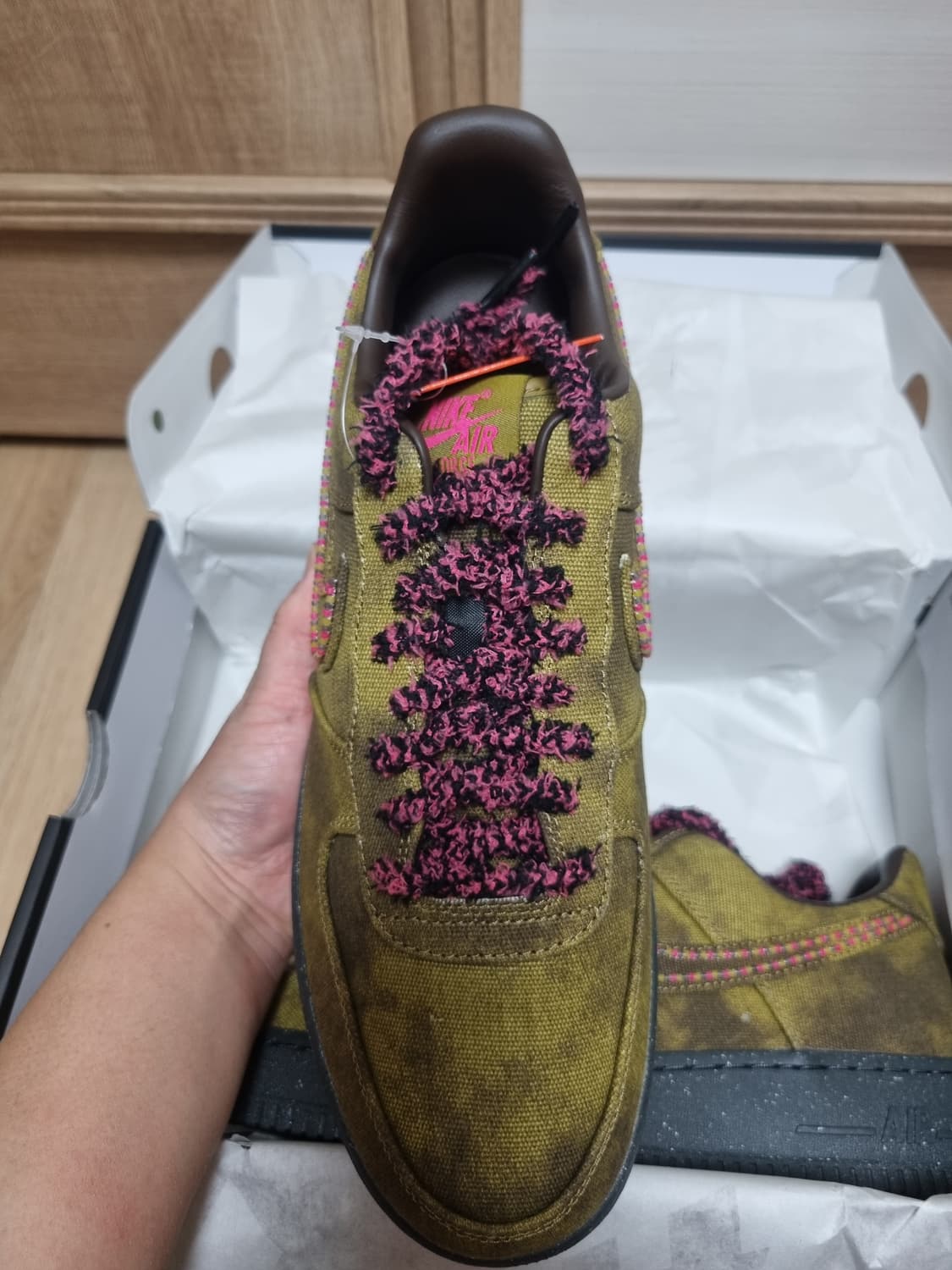 나이키 에어포스 1 '07 로우 부클레 바로크 브라운 290 새상품 상품이미지2