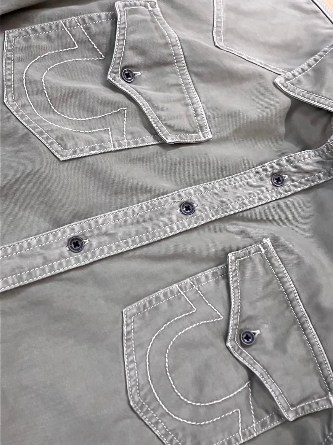 트루릴리젼 포켓 셔츠 카키 L  #csz2904 상품이미지4