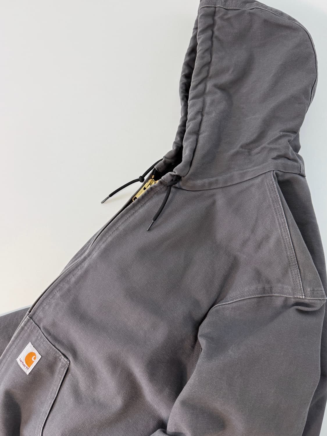 칼하트 usa 90's 오버핏 j140 스톤그레이 액티브 후드 자켓 상품이미지4