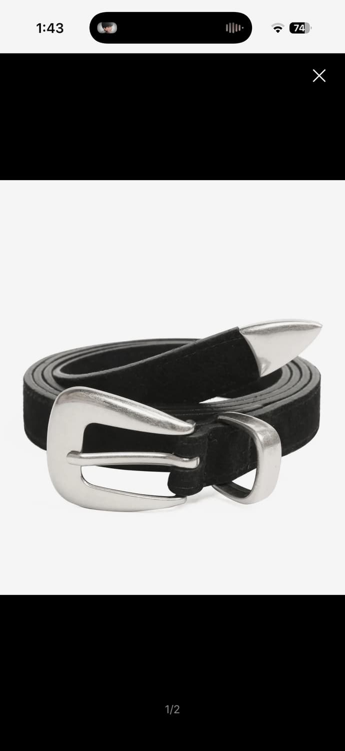 도프제이슨 스웨이드 웨스턴 벨트 BLACK 상품이미지1