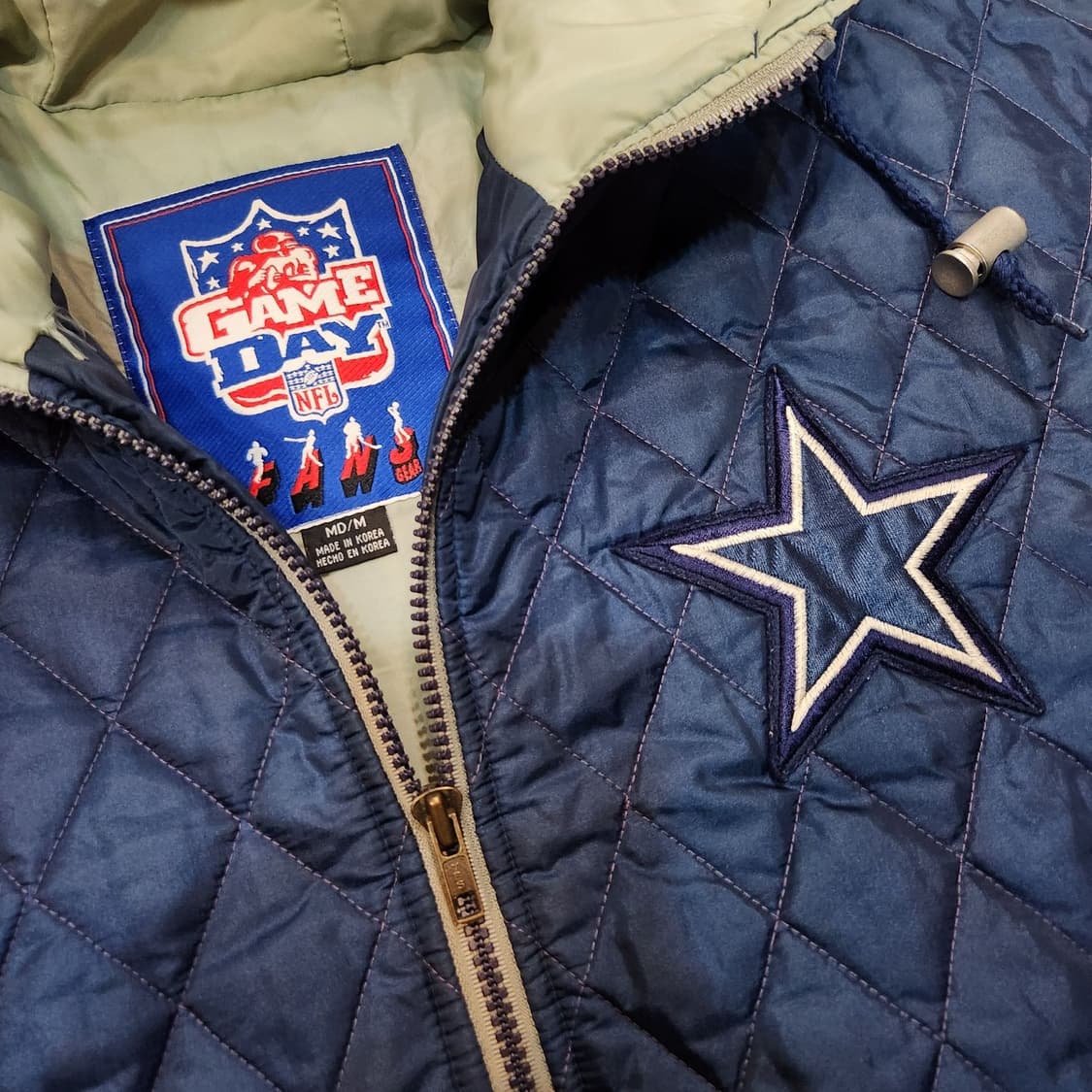 90s USA NFL 카우보이스 누빔 자켓 XL 상품이미지3