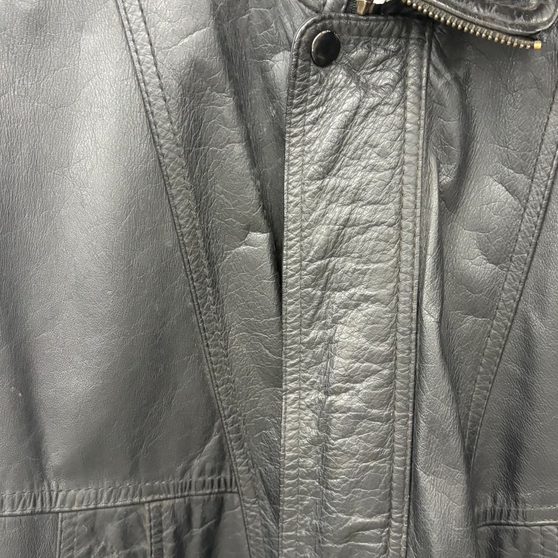 블랙 레더 양가죽 자켓 남/L 상품이미지4