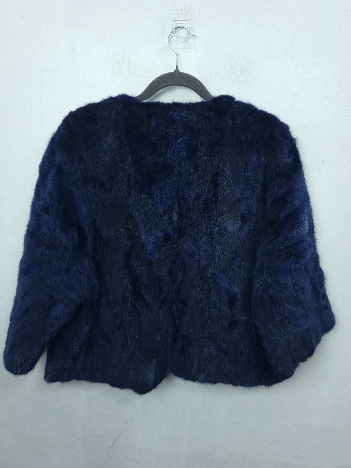 MEREHANE 천연밍크 모피숏자켓 블루네이비 S 90 새제품 상품이미지5