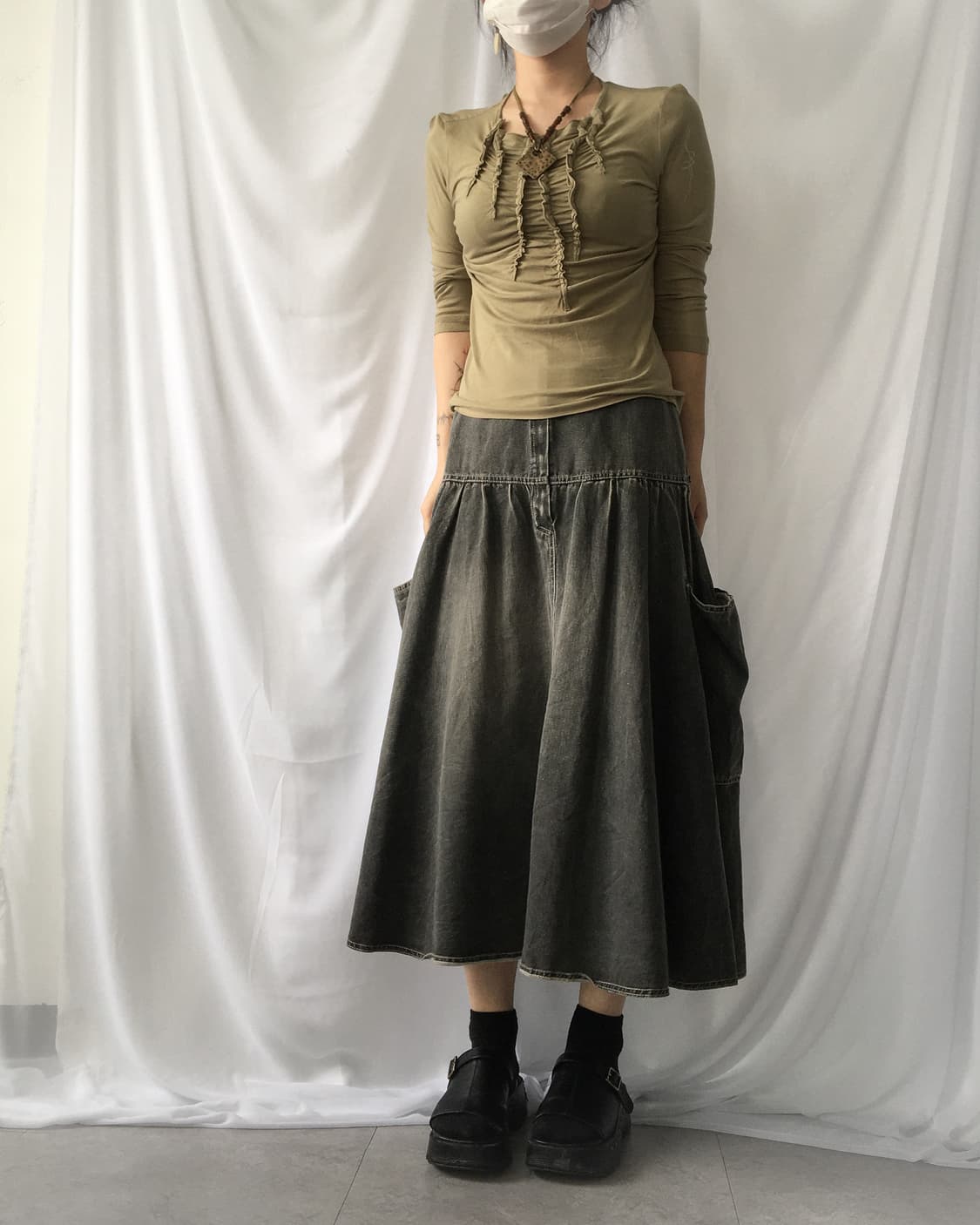 Washing long skirt 상품이미지6