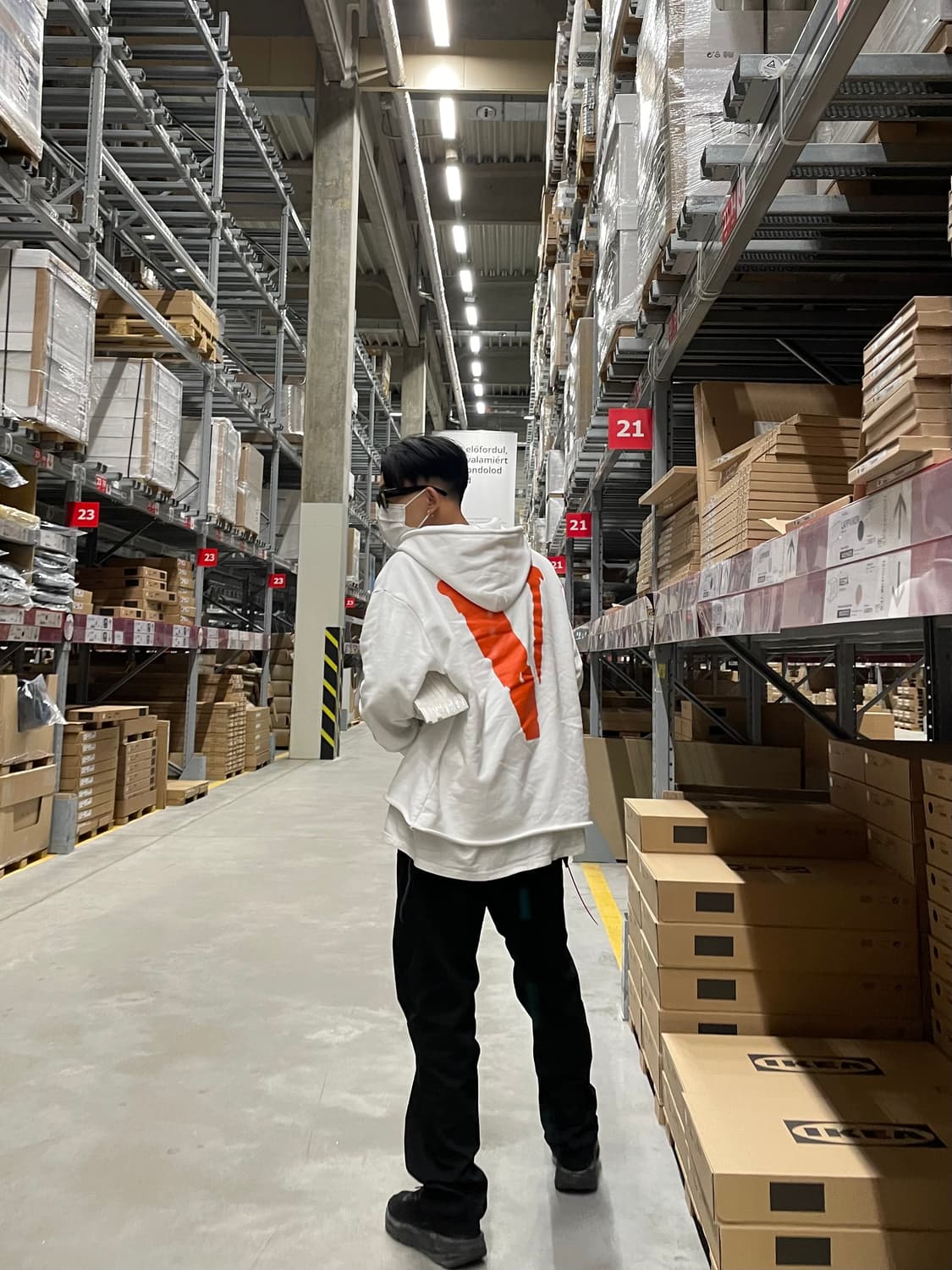 브이론 후디 화이트오렌지 상품이미지5