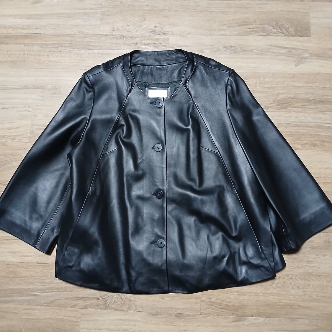 hasstige 헤스티지 양가죽 케이프 자켓 레더 상품이미지3