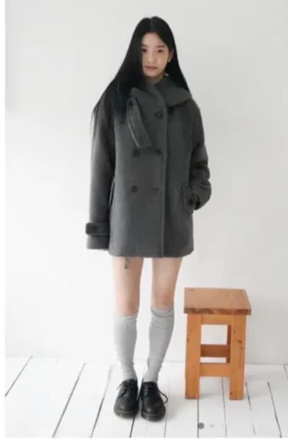 인앤양인하모니 미야 코트 차콜 상품이미지1