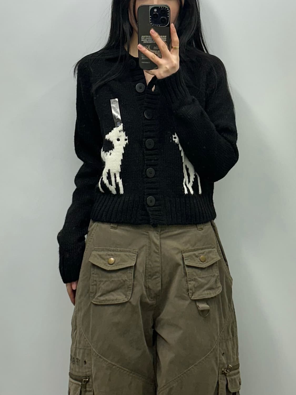 Vintage 빈티지 유니클로 블랙 버튼 가디건 상품이미지1