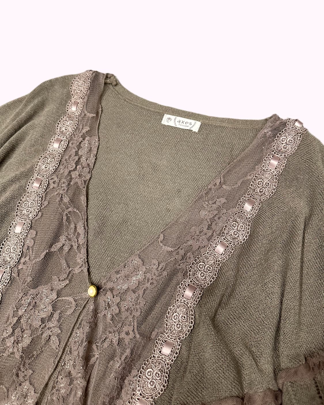 lace-up ribbon cardigan 상품이미지3