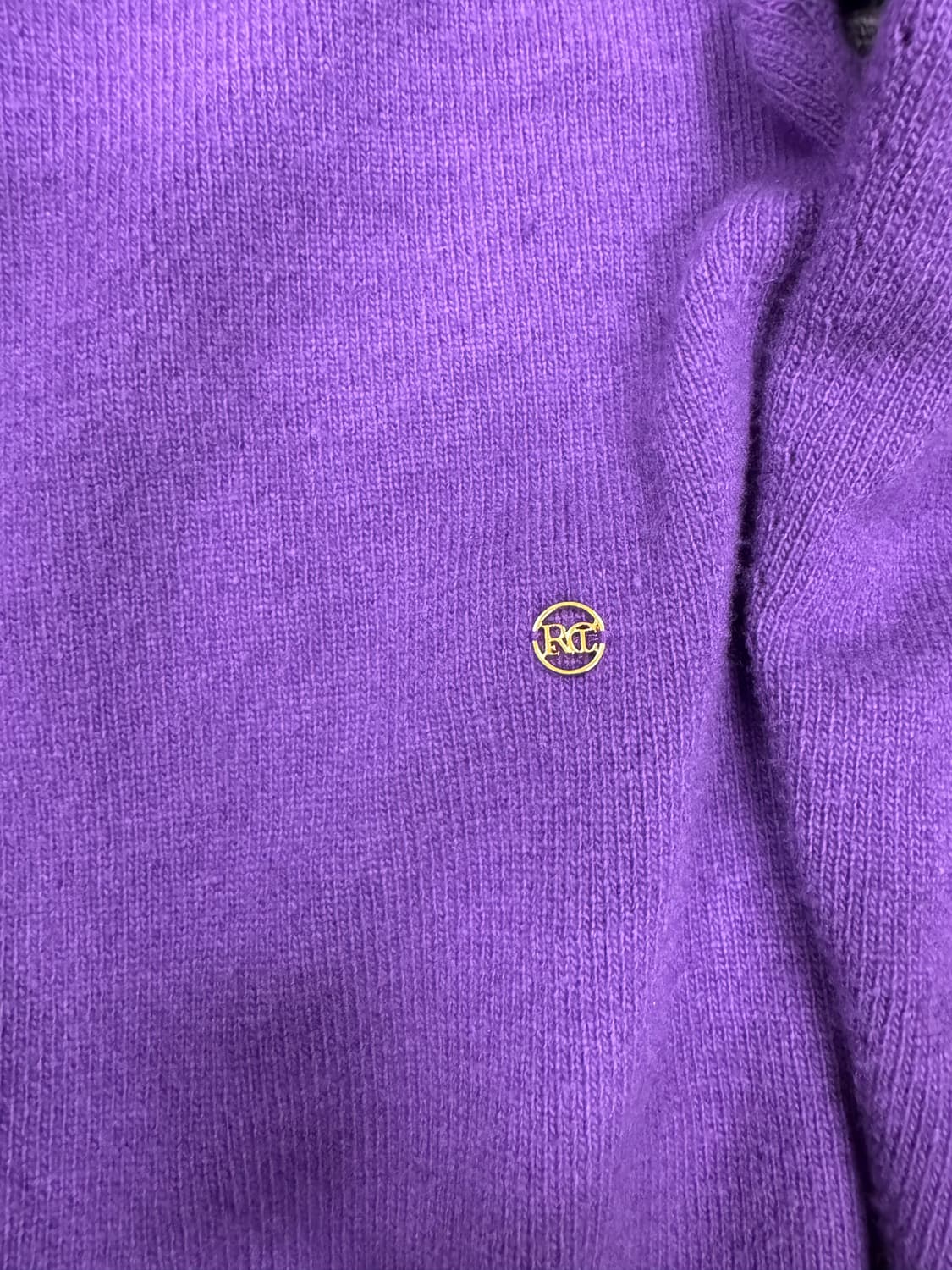 RECTO 렉토 브이넥 니트 퍼플 S 상품이미지2