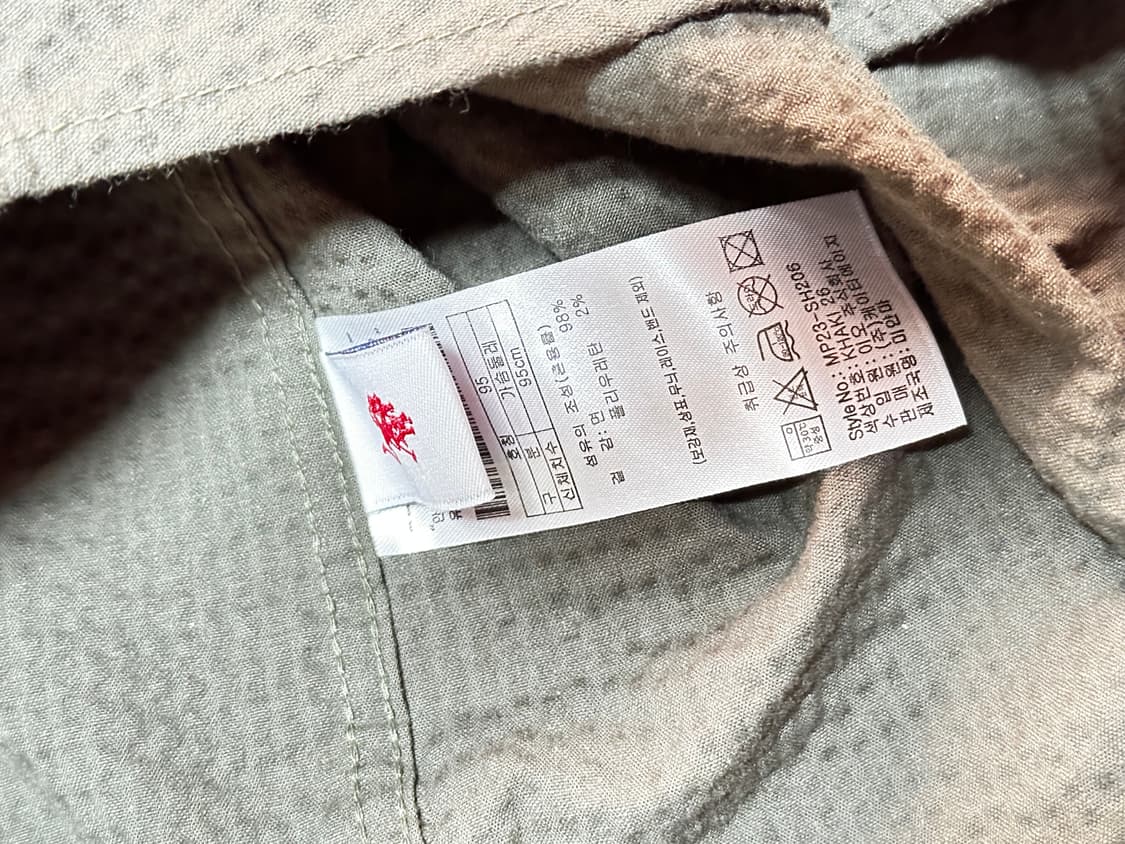 폴로 아쎈 반팔 셔츠 카키 M 상품이미지3