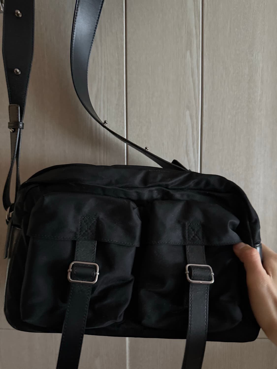 유스 카메라백 나일론 블랙 상품이미지2