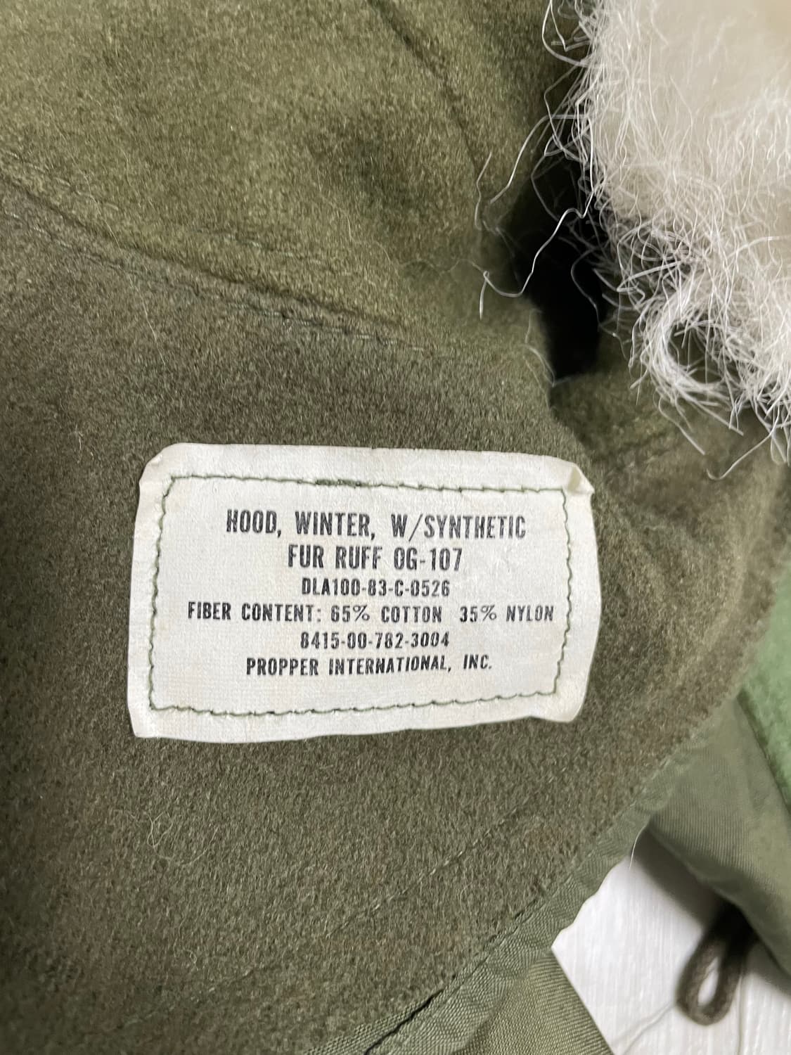 m65 피쉬테일og 오리지널 라지 초기형 개파카 풀세트 상품이미지5