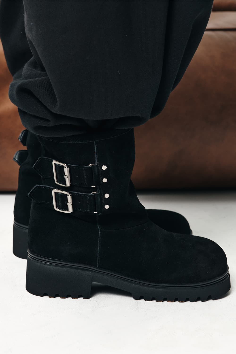 DEINET 다이닛 테디 베어 버클 부츠 블랙 상품이미지8