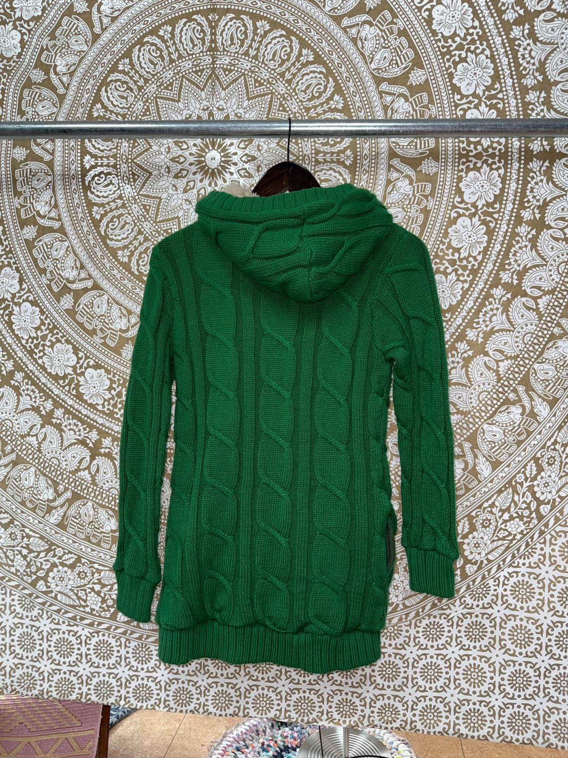 Rookie 여성 케이블 기모 니트 후드가디건  상품이미지6