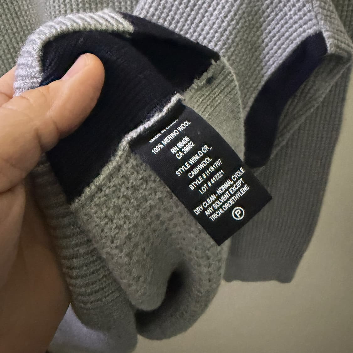 띠어리 남성 그레이 와플 니트 XXL (남성 105정도) 상품이미지8