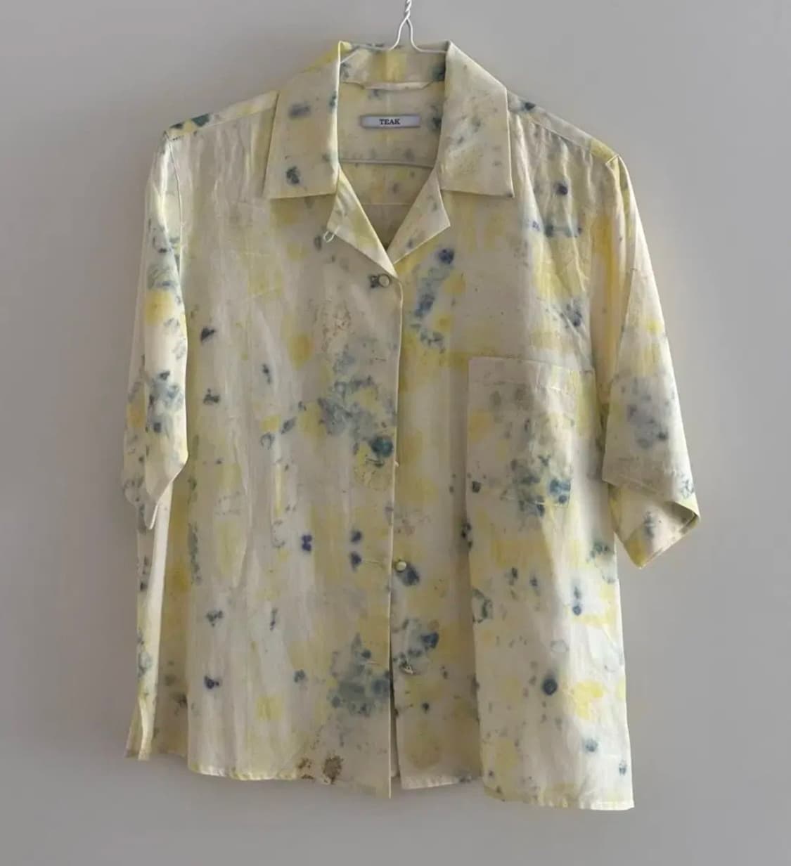 Teak 티크 / 다이드 오픈 카라 실크 셔츠 상품이미지4
