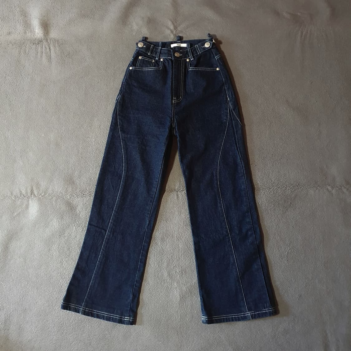YUSE 유즈 시그니처 스트레이트 라인 로우 데님 팬츠 S 인디고 상품이미지4
