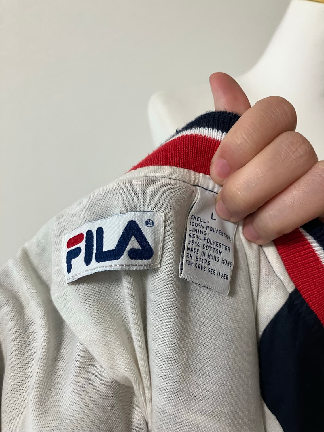 Fila 휠라 네이비 레드 배색 올드스쿨 자켓 상품이미지7