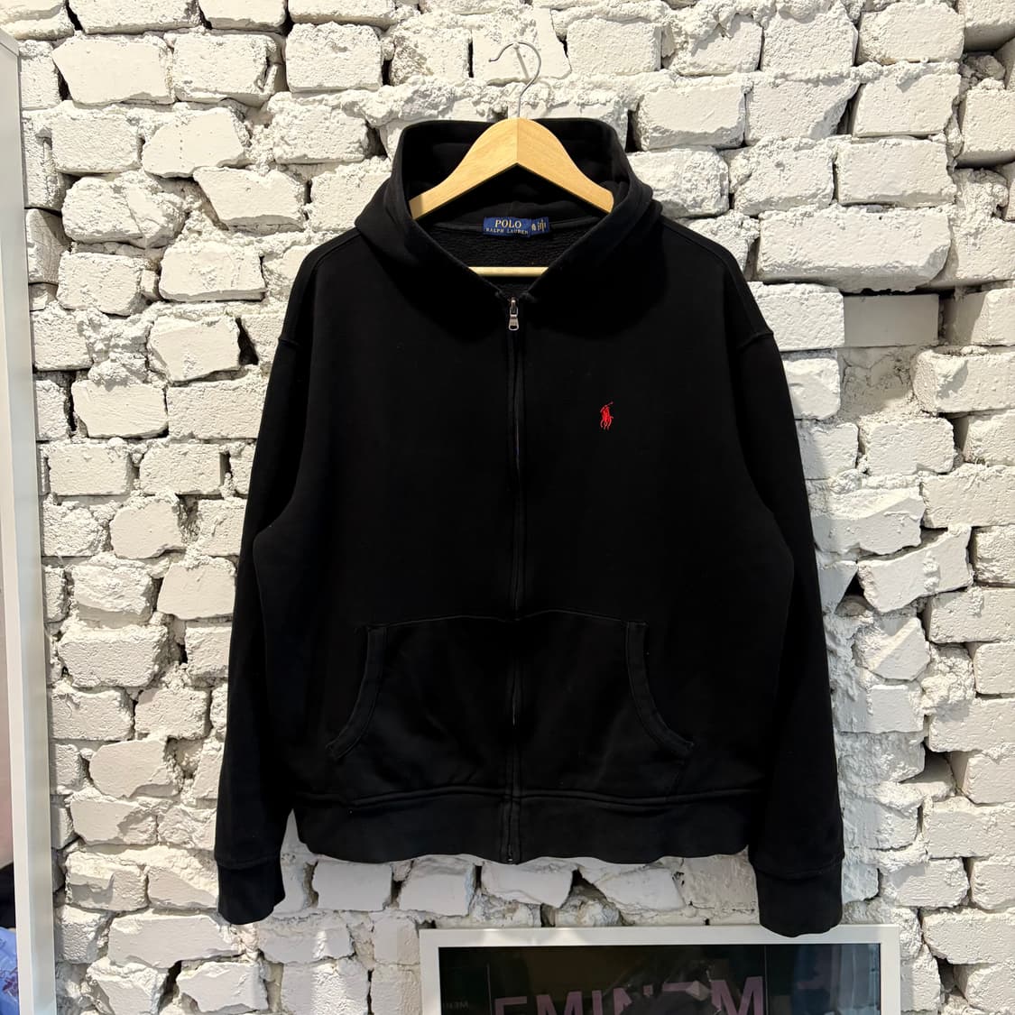 폴로 래드포니 빈티지 블랙후드집업 상품이미지1