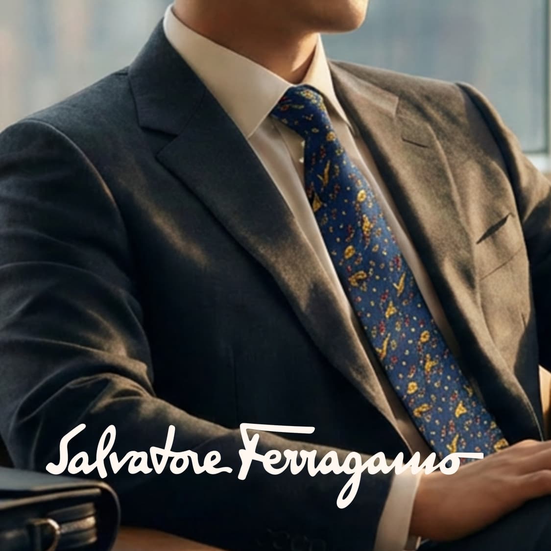 살바토레 페라가모 애니멀 모티브 넥타이 9.5cm S~A+등급 K2426 상품이미지1