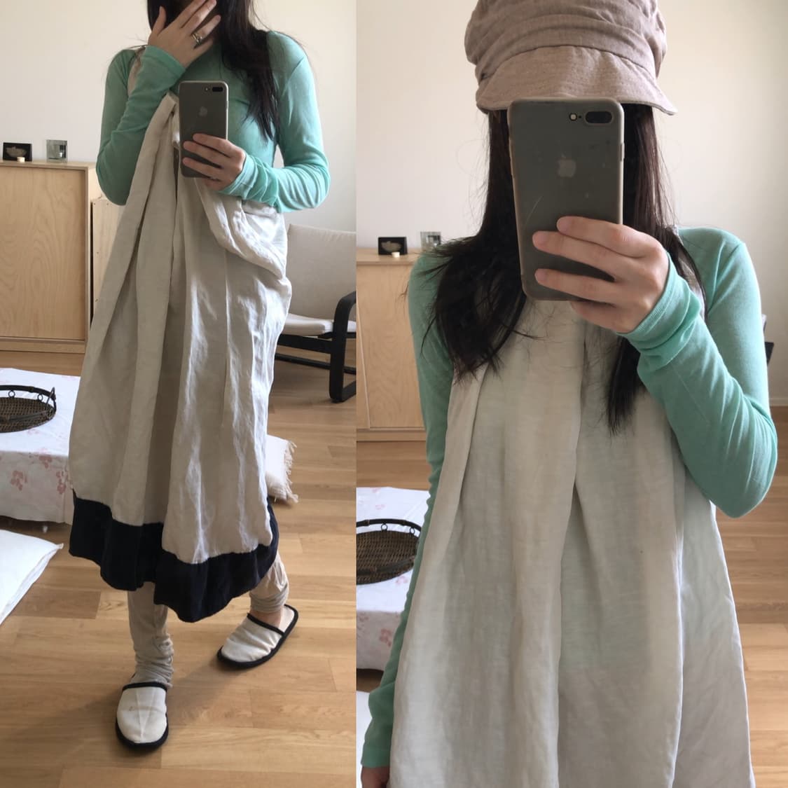 [직수입] 빈티지 리넨 슬리브리스 드레스 상품이미지2