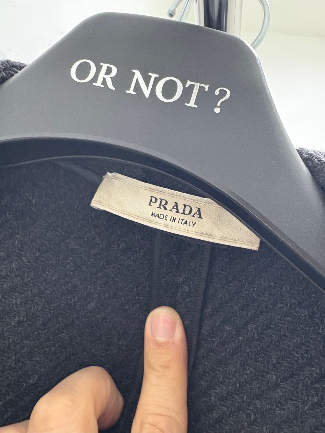 프라다 코트 40 차콜 상품이미지3