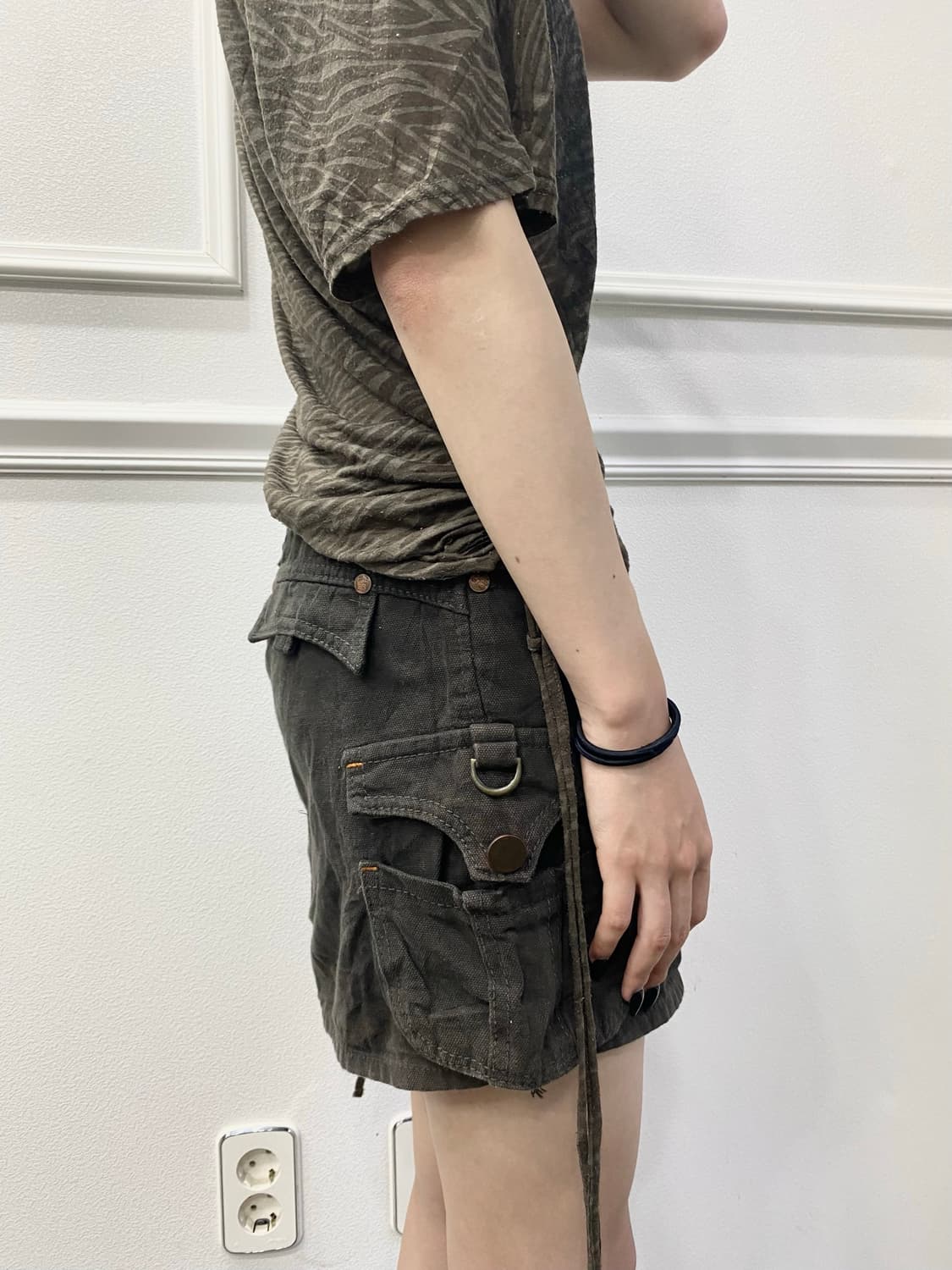  Y2K Cargo Pocket Leopard Skirts 상품이미지2