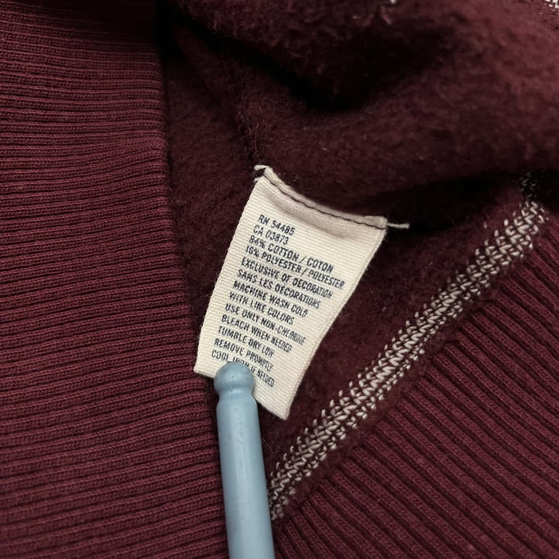 아메리칸이글 센터로고 딥버건디 후드집업 S 상품이미지6