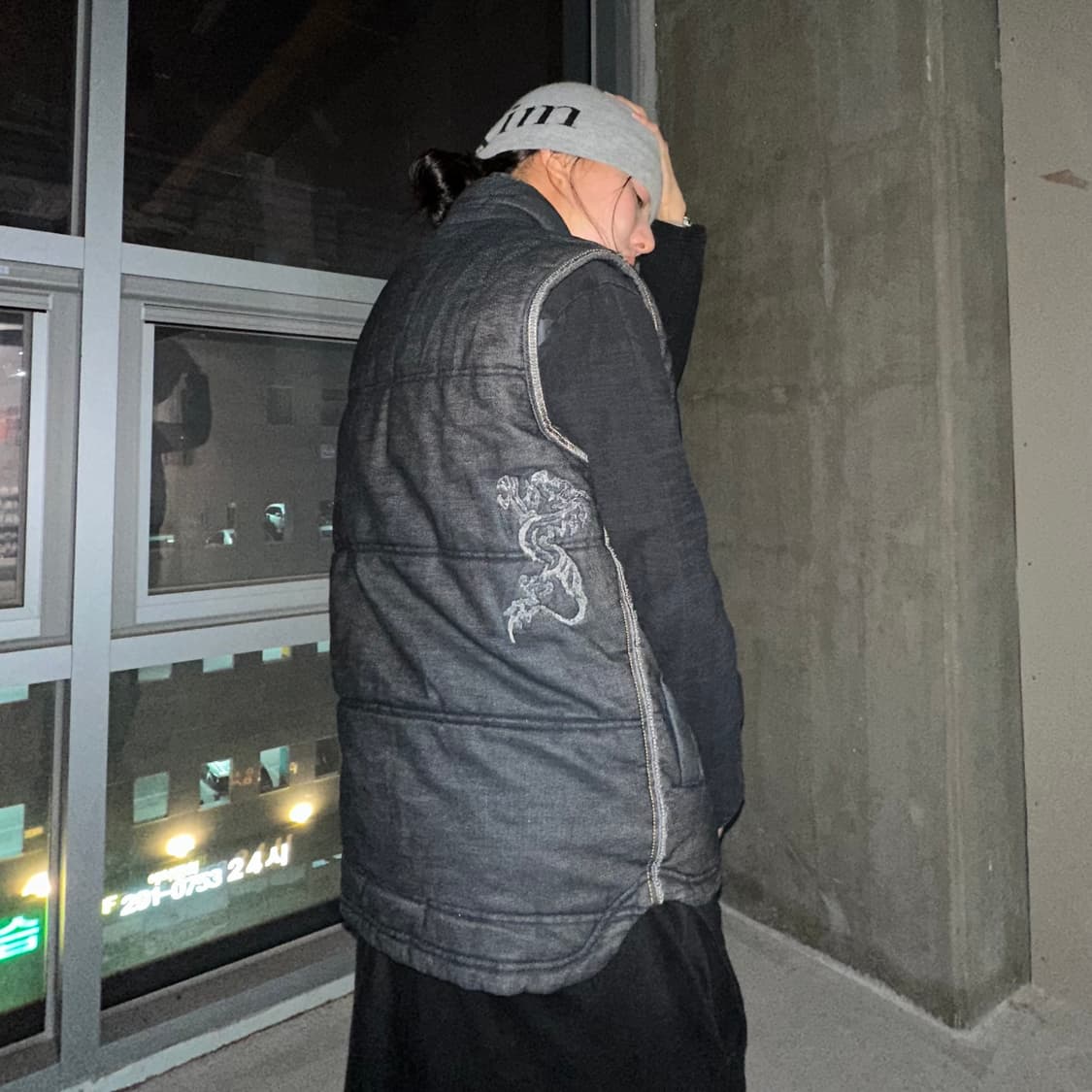 Diesel dragon denim padded vest 상품이미지1