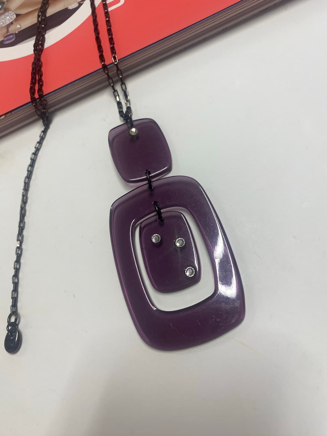 UOVO 퍼플 아크릴 네크리스 목걸이 상품이미지5