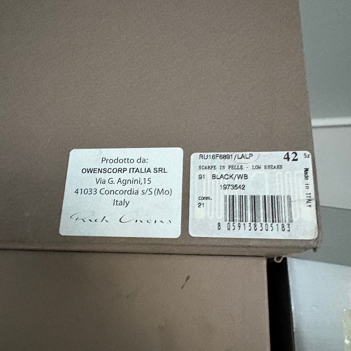 릭오웬스 라몬즈 레더 로우 42 상품이미지8