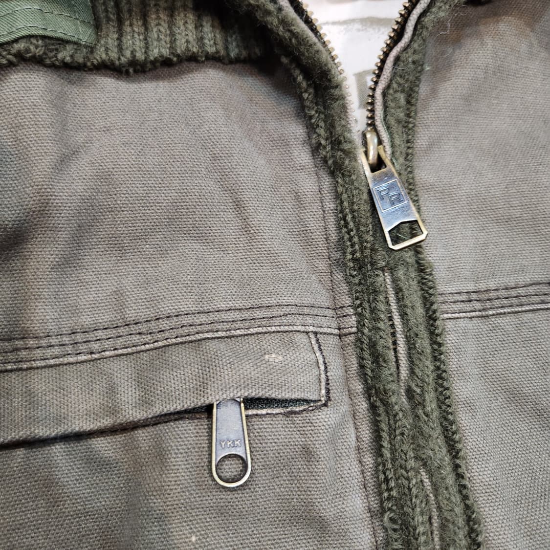 Real ranch 90s 리얼렌치 캔버스 밀리터리 자켓 M 105 워크 상품이미지5