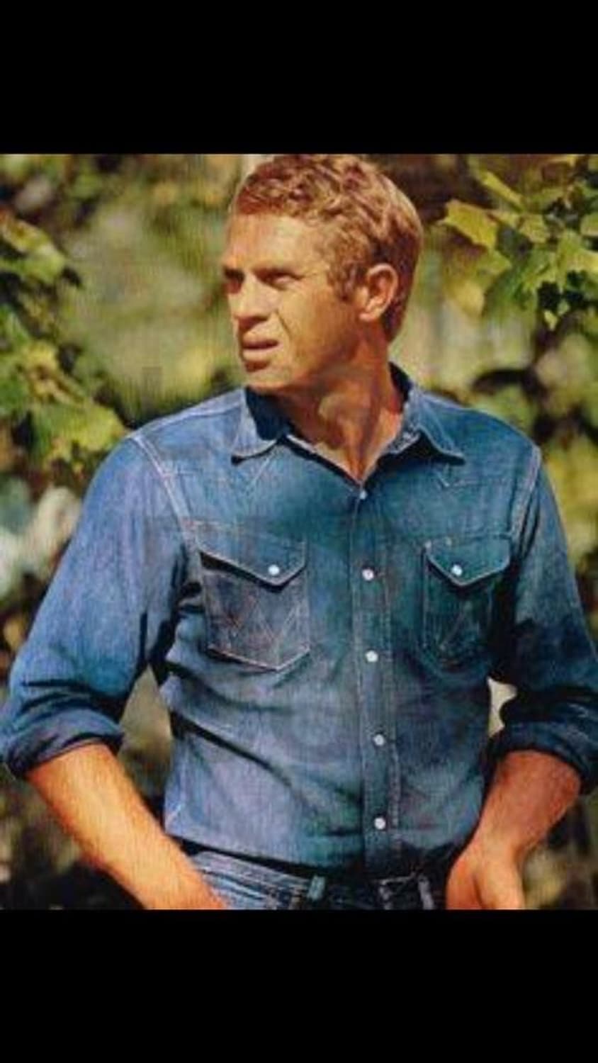 랭글러 27MW 데님 웨스턴 셔츠 스티브 맥퀸 상품이미지3