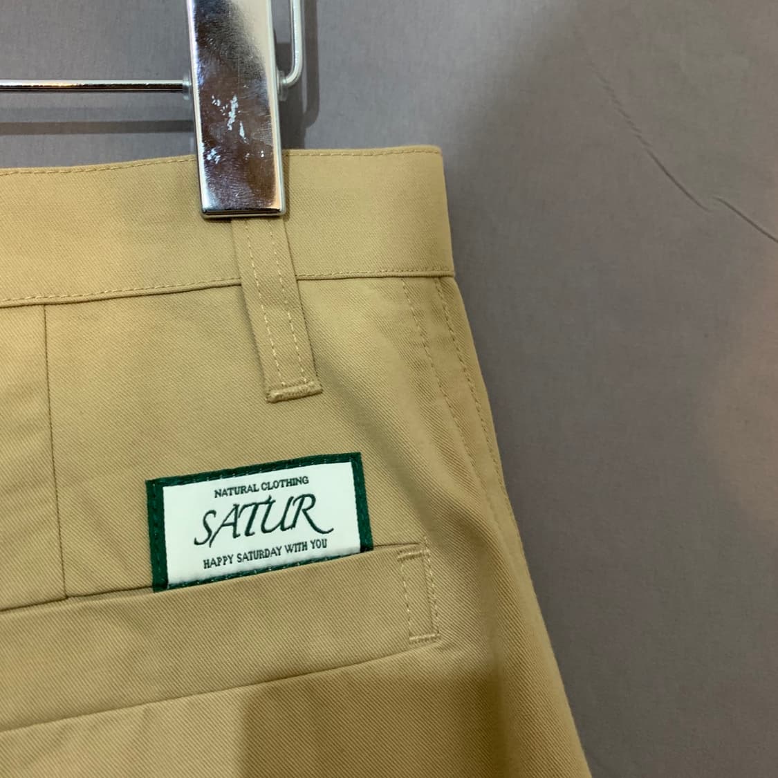 S SATUR 세터 원턱 비날레스 리벳 와이드 팬츠 상품이미지4