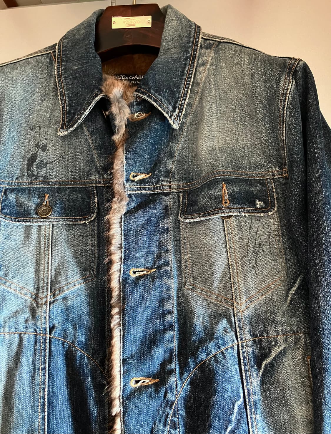 돌체앤가바나 토끼털 데님자켓 상품이미지8