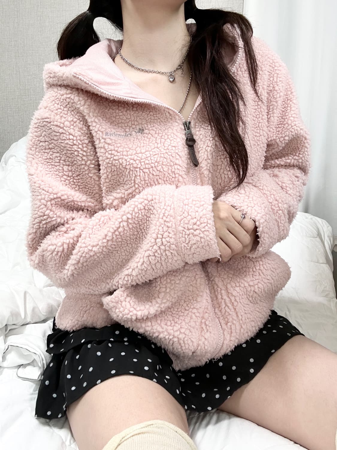 콜롬비아 핑크 쉐르파자켓 상품이미지1