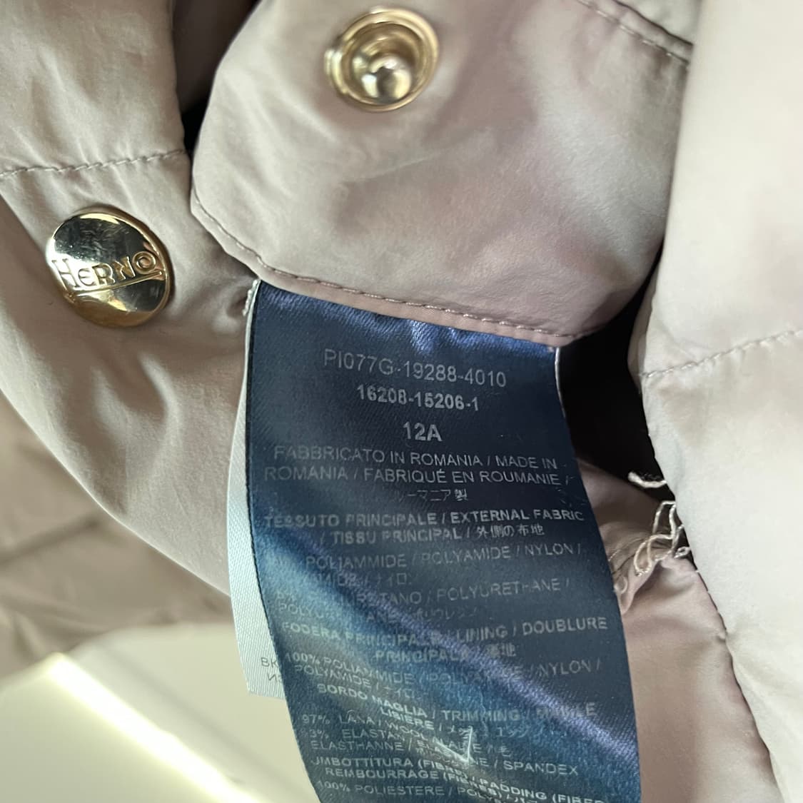 에르노 여아 키즈 패딩 12세 (성인 44 사이즈)  상품이미지5