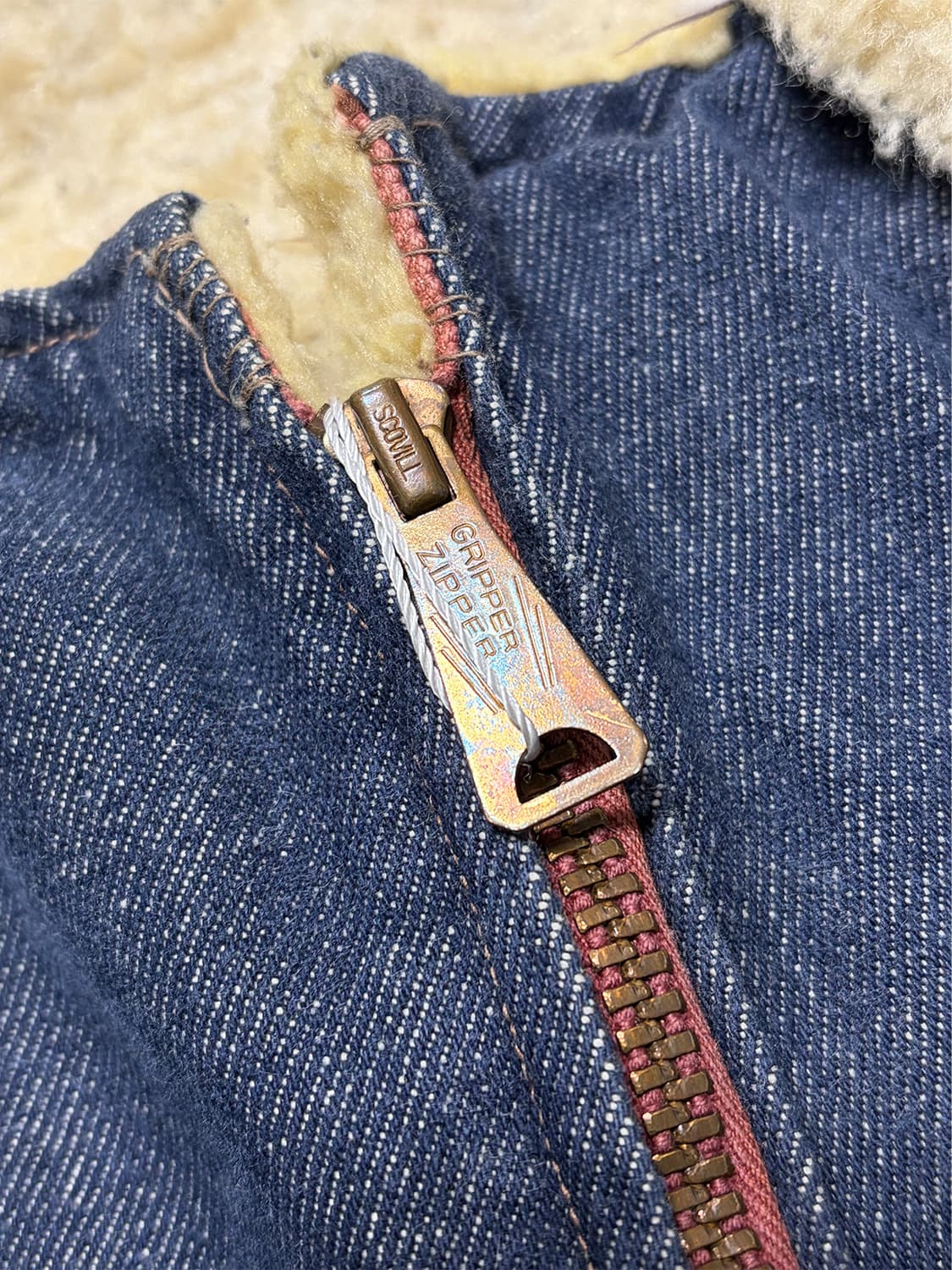 70s USA 웨스턴 시어링 데님 자켓 상품이미지7