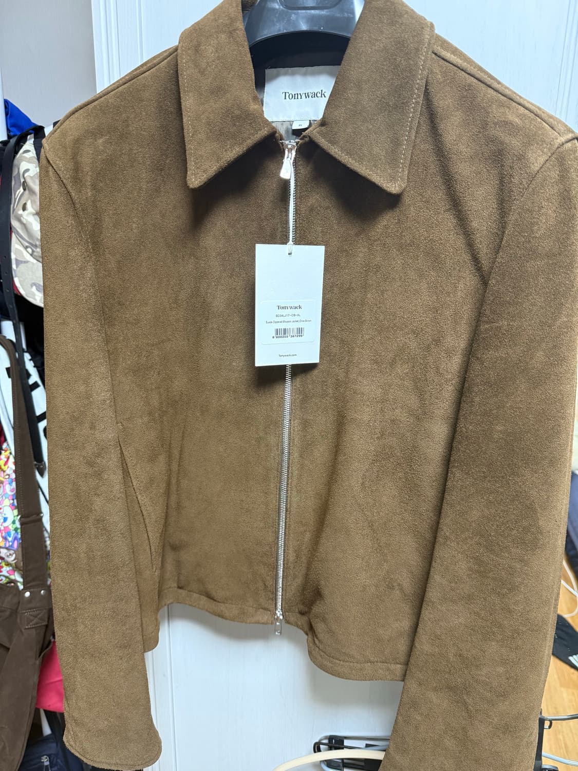 토니웩 24fw 스웨이드 집 블루종 자켓 올리브브라운 XL 상품이미지2