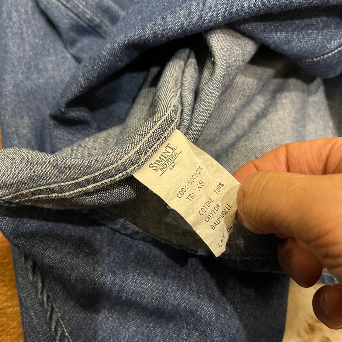 90's 알마니 데님 셔츠 상품이미지5