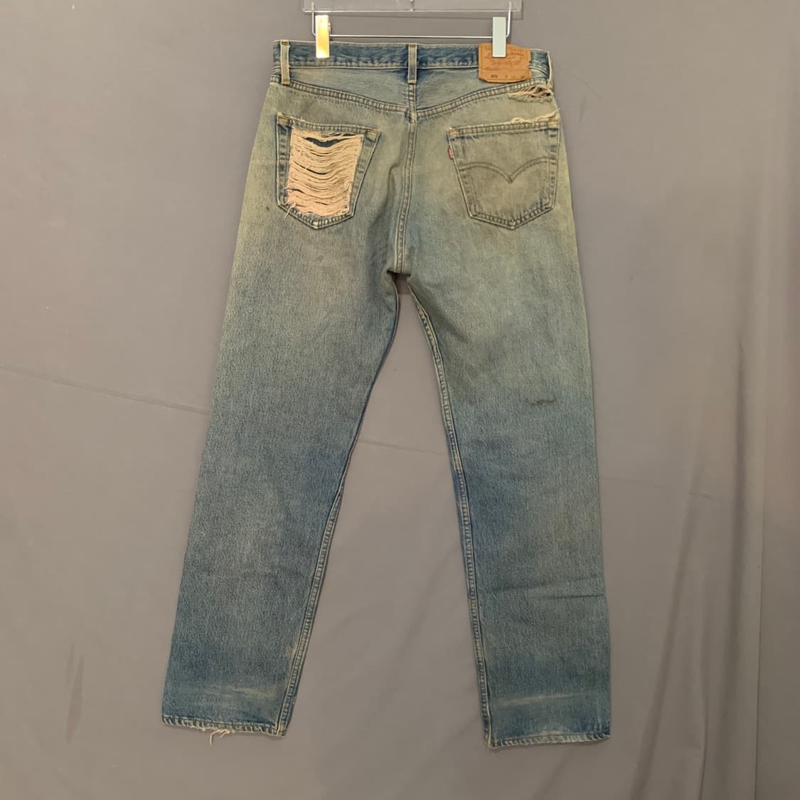 34인치 리바이스 501 90s USA 빈티지 데미지 데님 청바지 상품이미지2