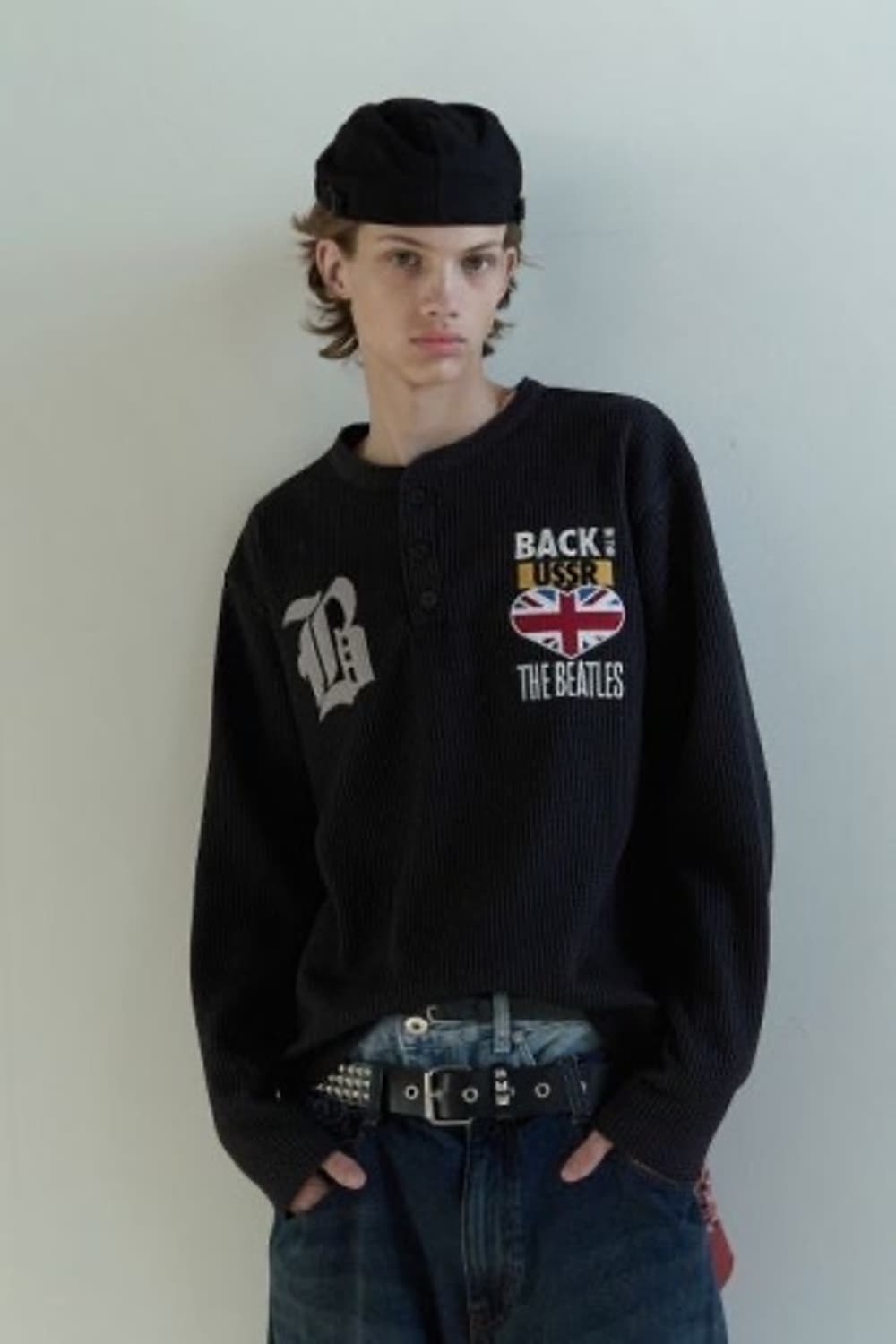 메인부스 비틀즈 헨리넥 1사이즈 블랙 상품이미지2