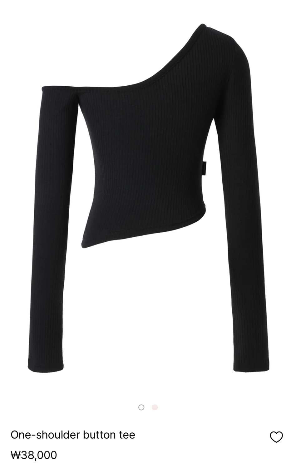 쓰리타임즈 원숄더 버튼티 상품이미지2