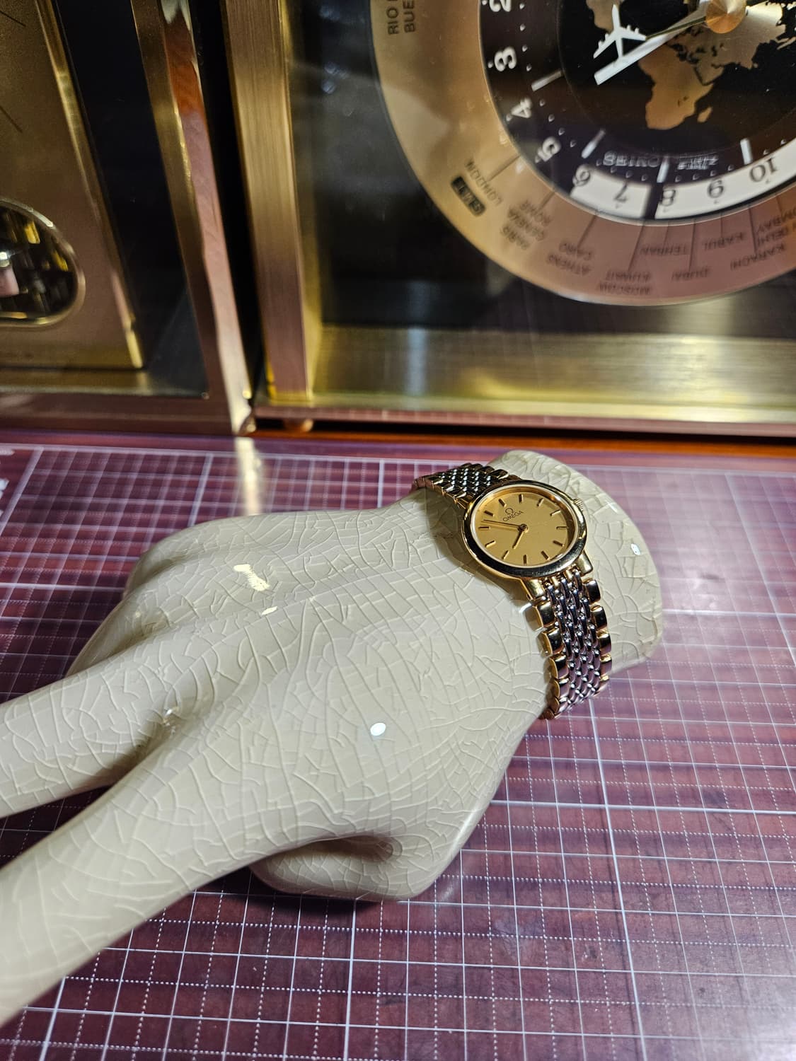 오메가 빈티지 동전시계 콤비 쿼츠 여성 시계 상품이미지2