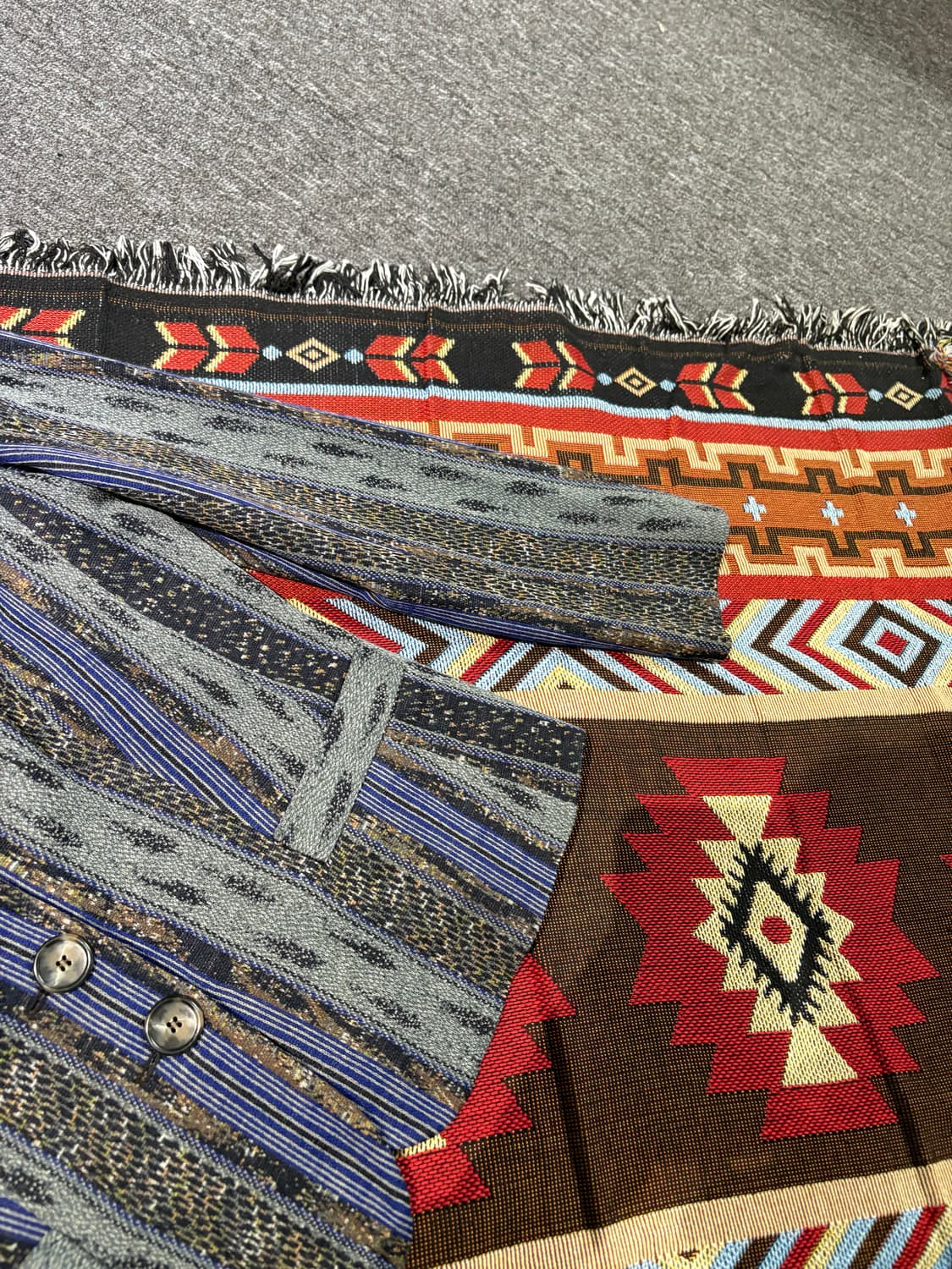 90’s 겐조 빈티지 양털 카라 자켓 상품이미지4