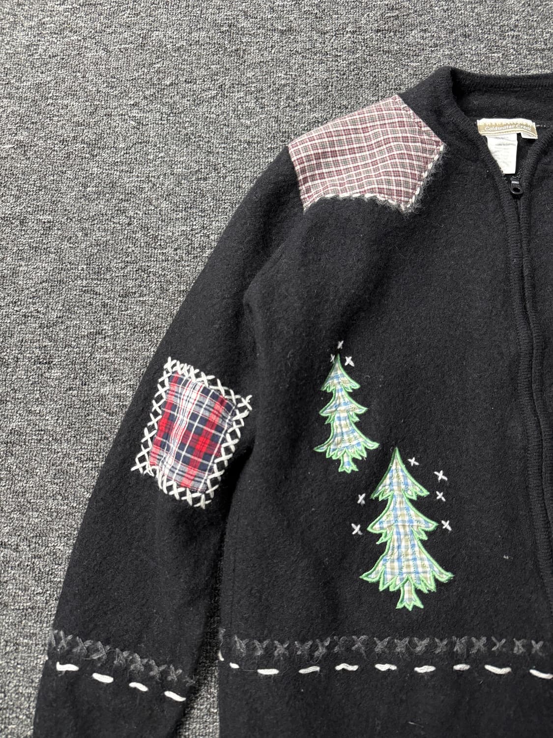 빈티지 패치워크 봄버 자켓 상품이미지3