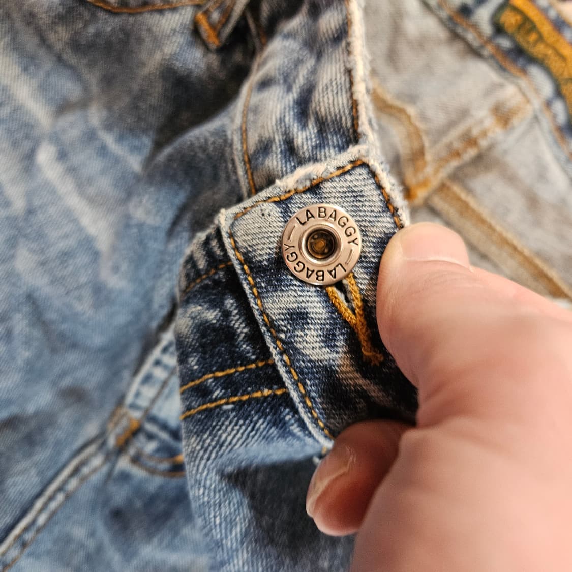 LABAGGY Company 빈티지 덧댐 워싱 레귤러핏 데님팬츠 상품이미지8