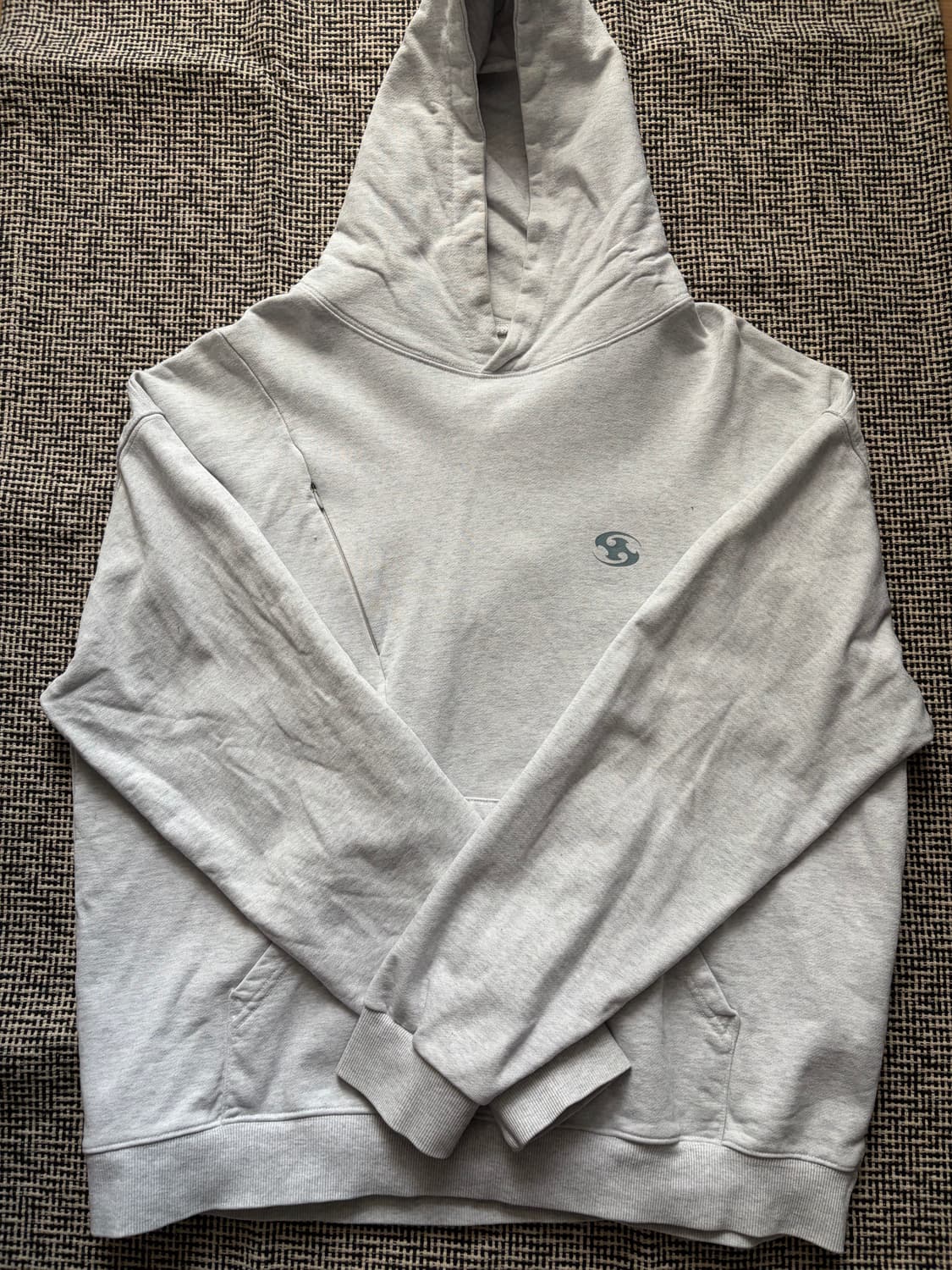 22FW 산산기어 로고 후드 화이트 멜란지 size2 상품이미지1