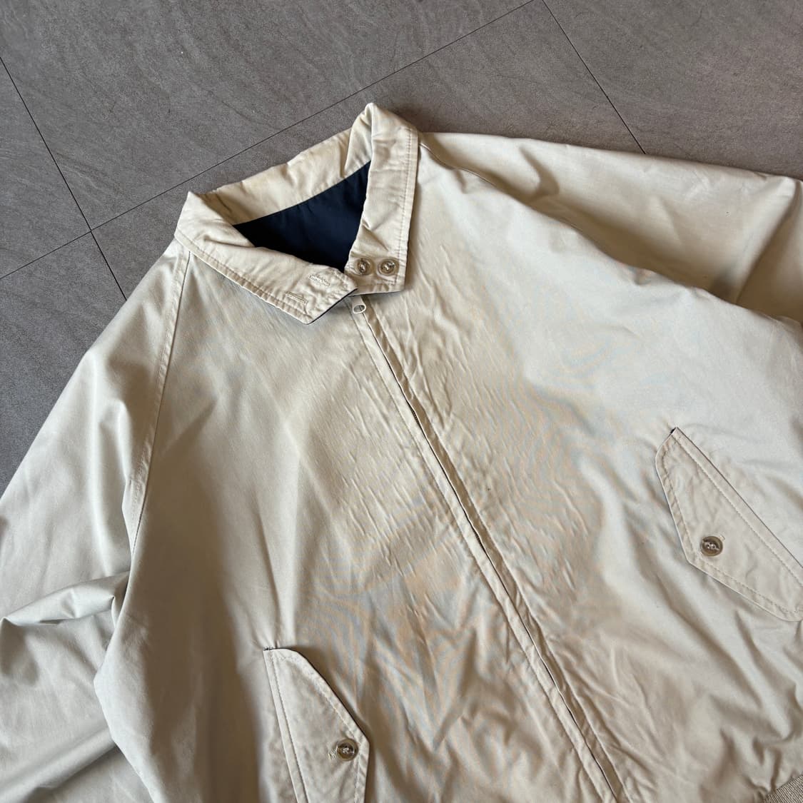 빈티지 네이비, 베이지 양면 코튼 자켓  상품이미지3